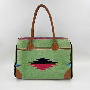 SOLD Vintage 1990s Chimayo style Southwest Woven Textile Purse